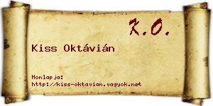 Kiss Oktávián névjegykártya